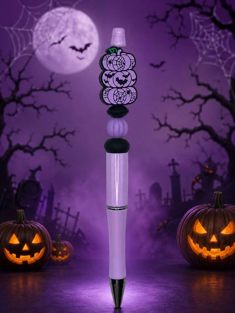 Twilight Pumpkin Patch Beaded Pen